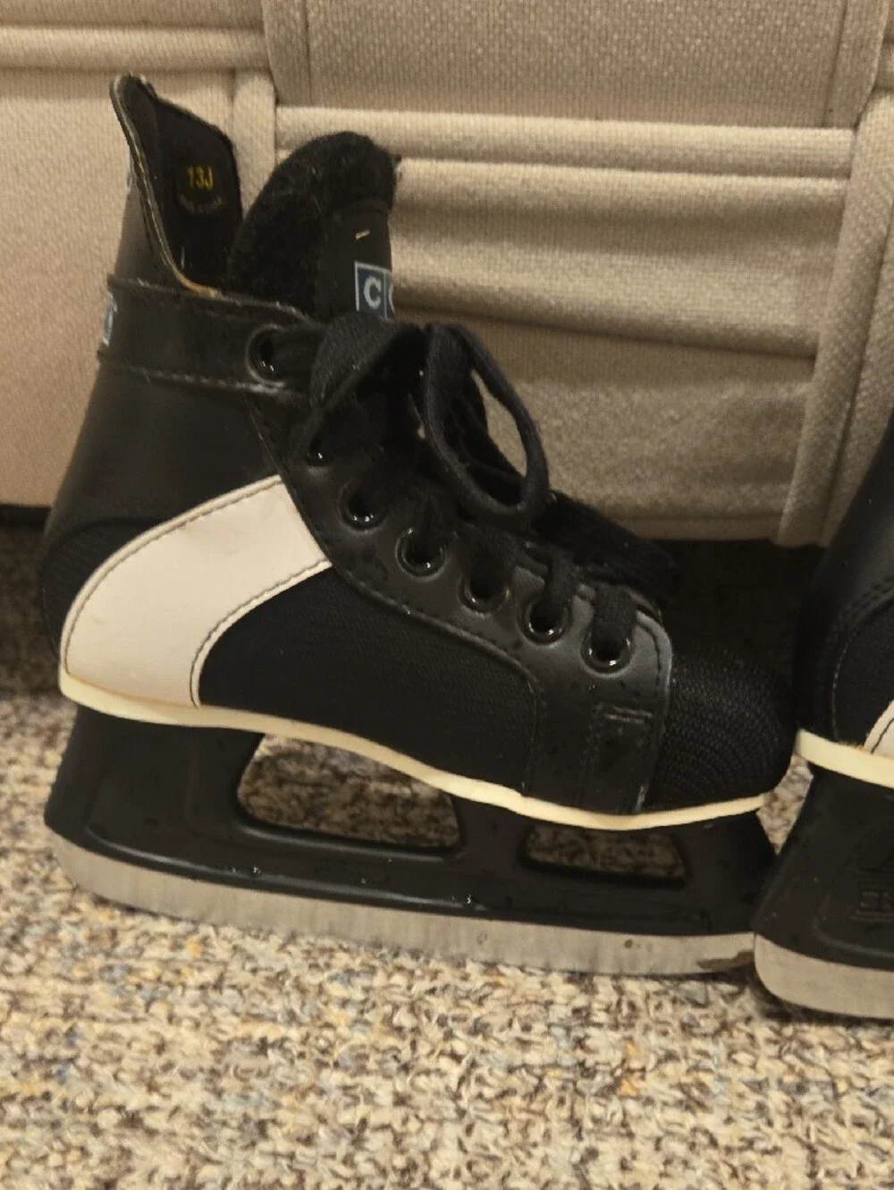CCM Black & White Intruder Hockey Skates